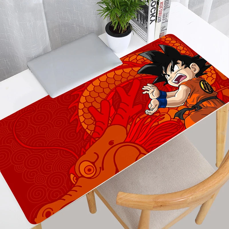 Hot Anime Character Mouse Pad DBZ Gaming Accessories Lock Edge Keyboard Desk Mat Gamer Dragon Ball Large Mousepad Smooth Surface
