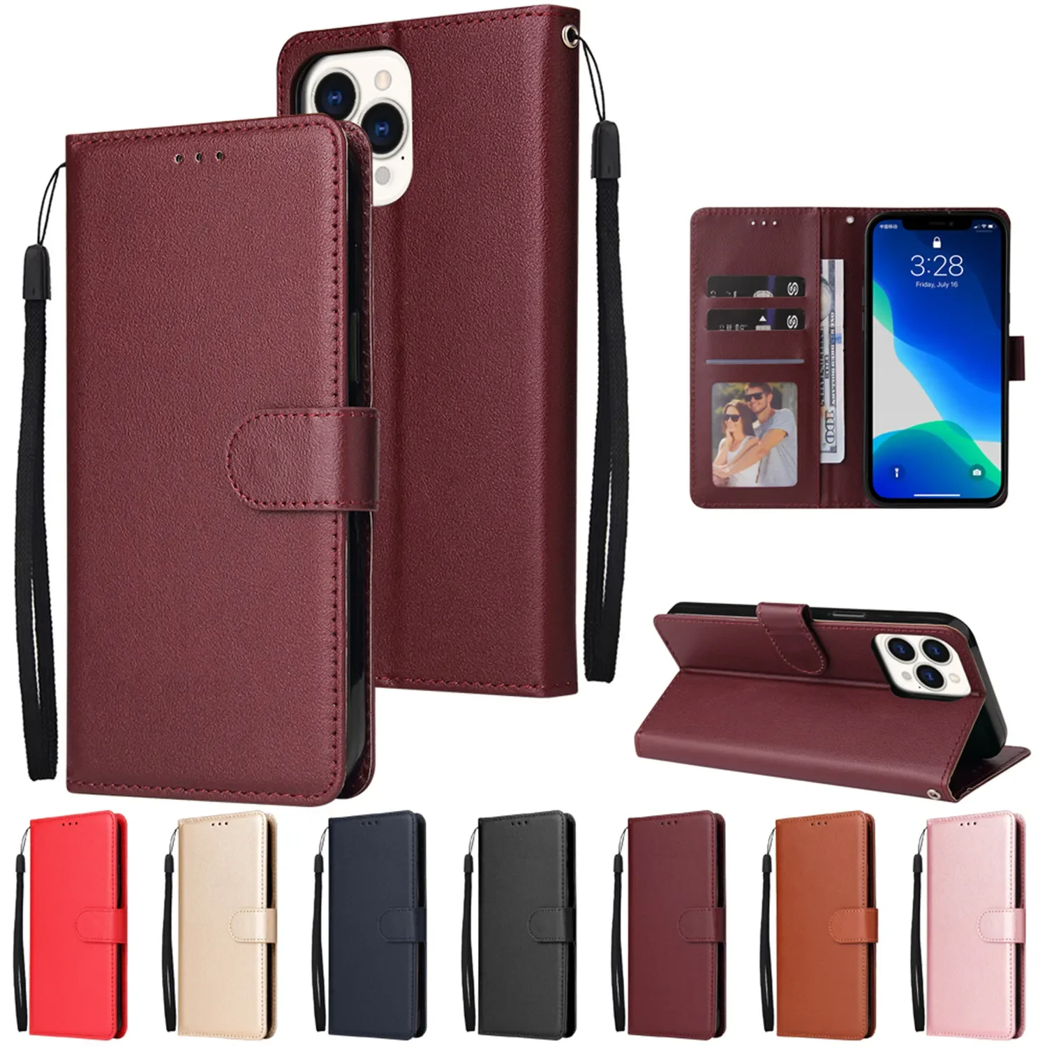 Wallet Leather Case For Samsung Galaxy A12 A13 A14 A15 A22 A23 A24 A25 A32 A33 A34 A35 A52S A53 A54 A55 A72 A73 Flip Phone Cover