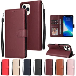 Leather Wallet Cover For iPhone 14 15 Plus 13 12 Mini 11 Pro Max X XR XS Max 7 8 6 6S Plus 5 5S SE 2022 Stand Flip Book Case Bag