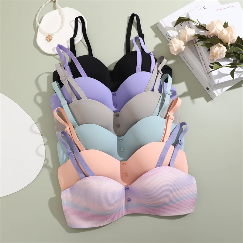 FINETOO Seamless Bras for Women Sexy Wireless Adjustable Push Up Brasiere Comfort Ladies Soft Underwear Female Lingerie Intimate