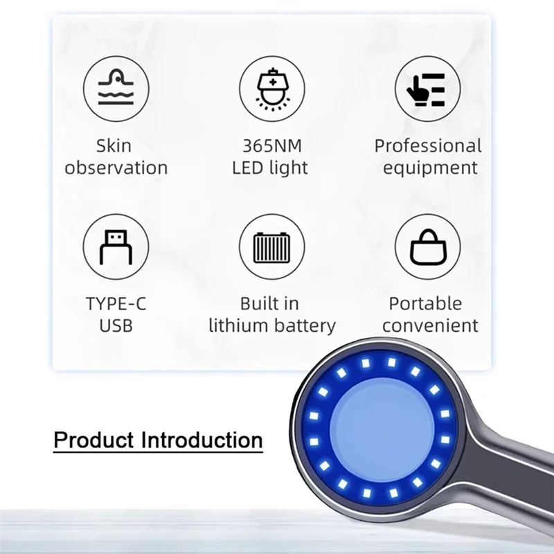 TAIGH-Skin Analyzer Lamp For Skin UV Magnifying For Beauty Facial Testing Woods Lamp Light Skin Analysis Detection