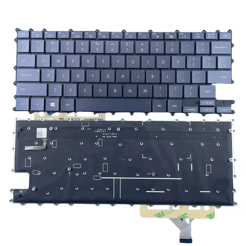 US Silver/Gray/Dark Blue Color Laptop Keyboard Compatible with Backlit For Samsung Galaxy Book Flex Alpha NP730QCJ