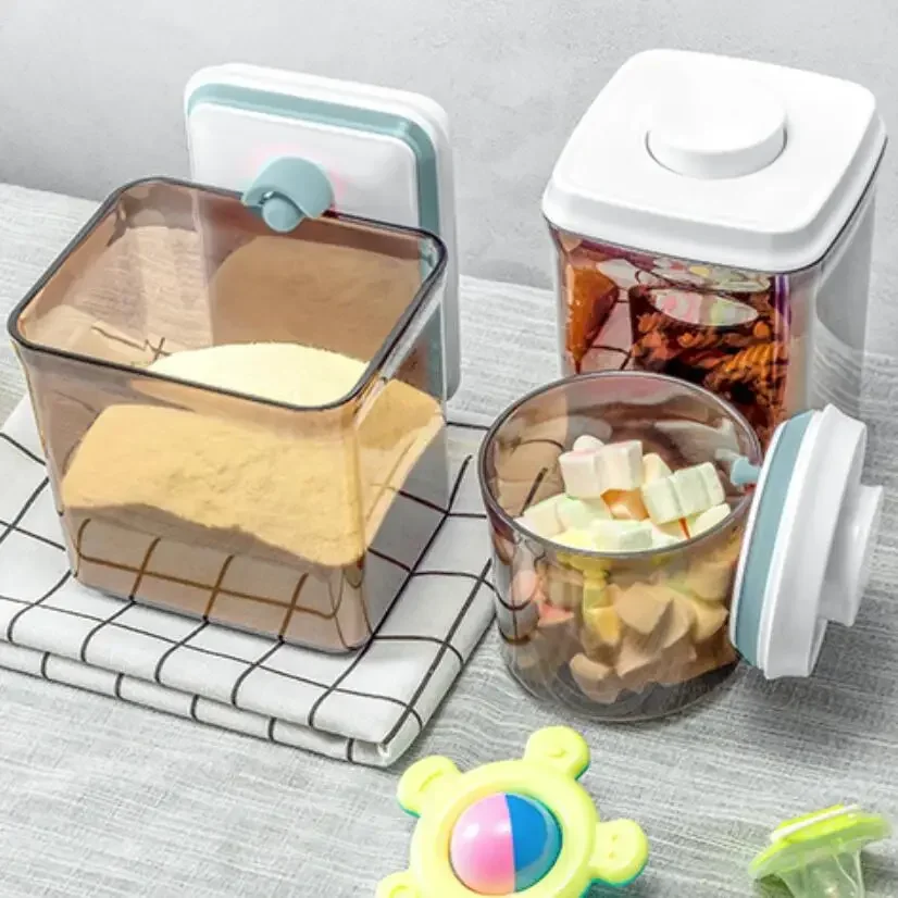 Pop Cereal Air Tight Food Storage Container Set Air Tight Plastic Containers Perfect Breakfast Cereal Multi-function Food Jar