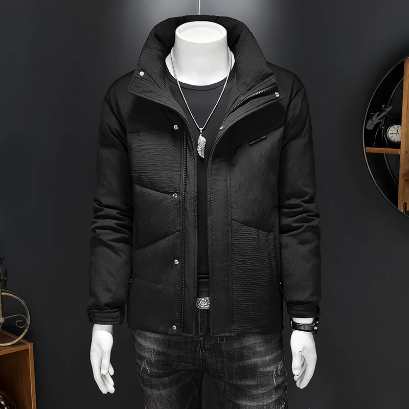 2024 new arrival winter jacket short style 90% white duck down jackets men,mens fashion thicken warm parkas winter down coat