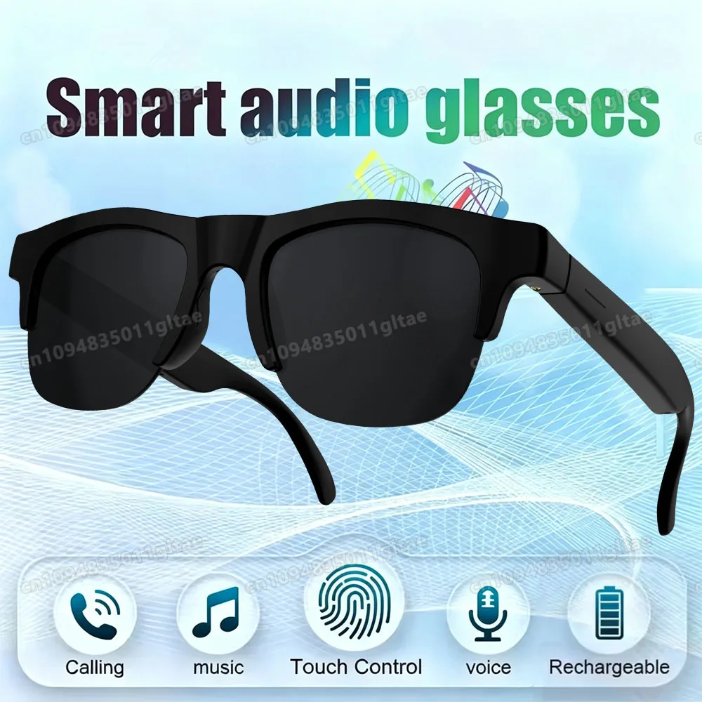 2026 Trending Smart Glasses Wireless Bluetooth Call IP4 Waterproof Outdoor Sport Sunglasses Music Control High Sound Quality Men