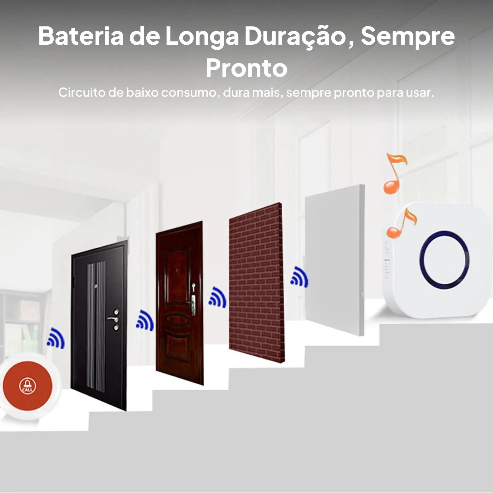 جهاز النداء اللاسلكي لمقدمي الرعاية مسافة 305 متر مع حبل مع 38 قطعة زر الذعر الموسيقي للأطفال المعاقين المريض كبار السن #2