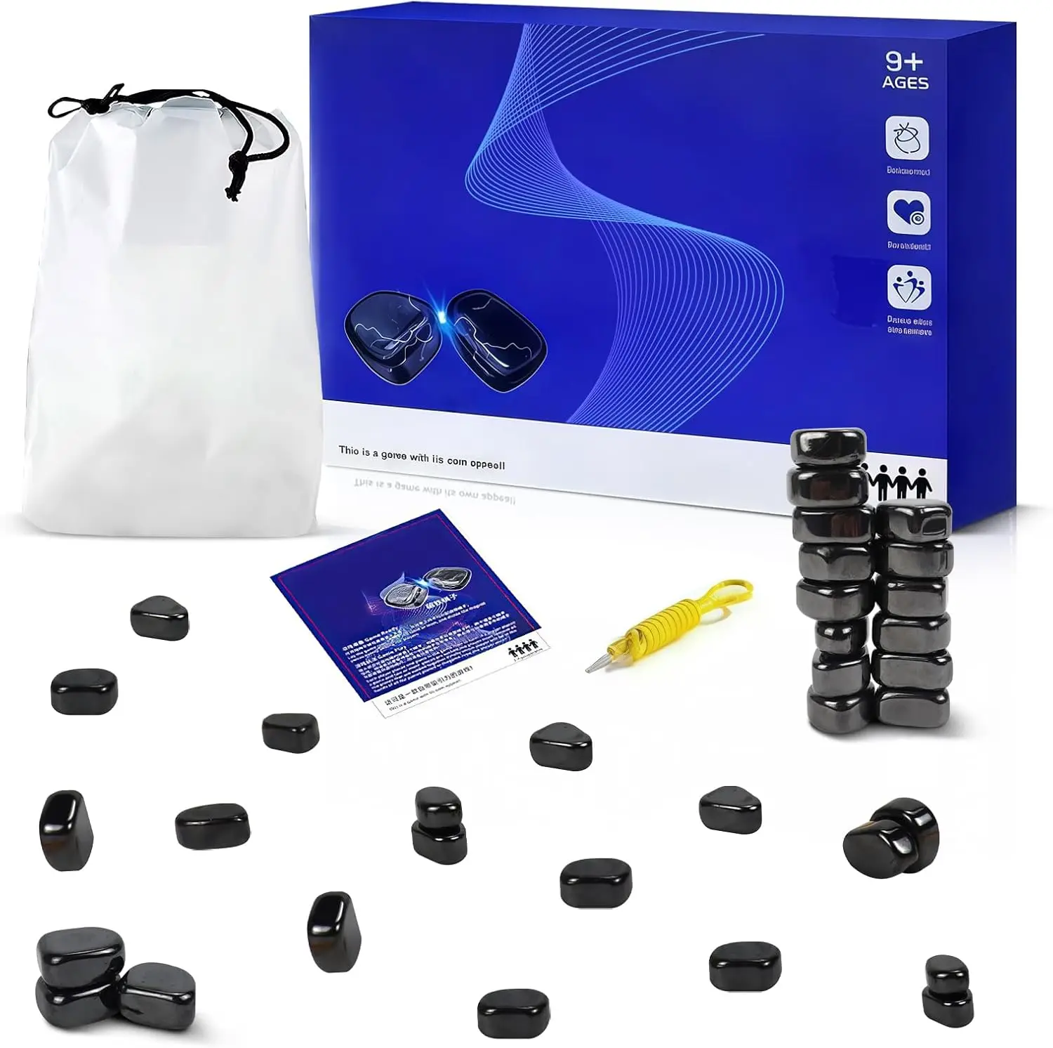 

Portable Chess Set with Storage Bag, Multiplayer Board Game for Adults & Kids, Strategy Game for Valentines Day & Christmas Gift