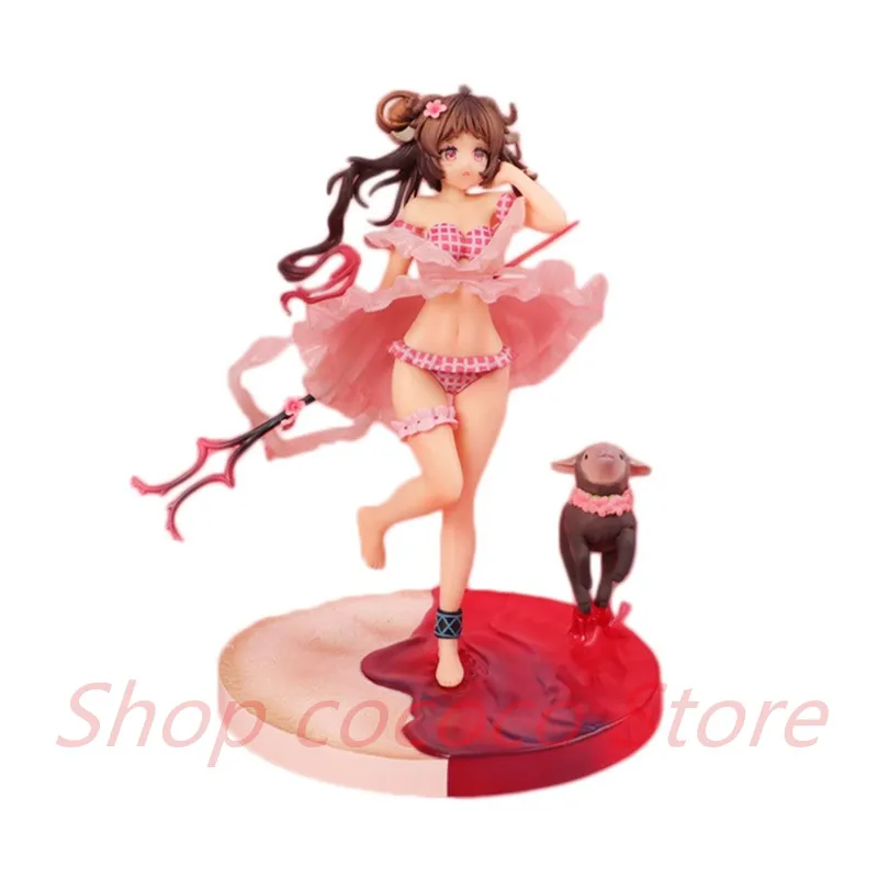 Arknights Anime Figure Eyjafjalla Beach Swimsuit Model Dolls Kawaii Figurine Collectible Model Cartoon Decor Toys Kids Gift