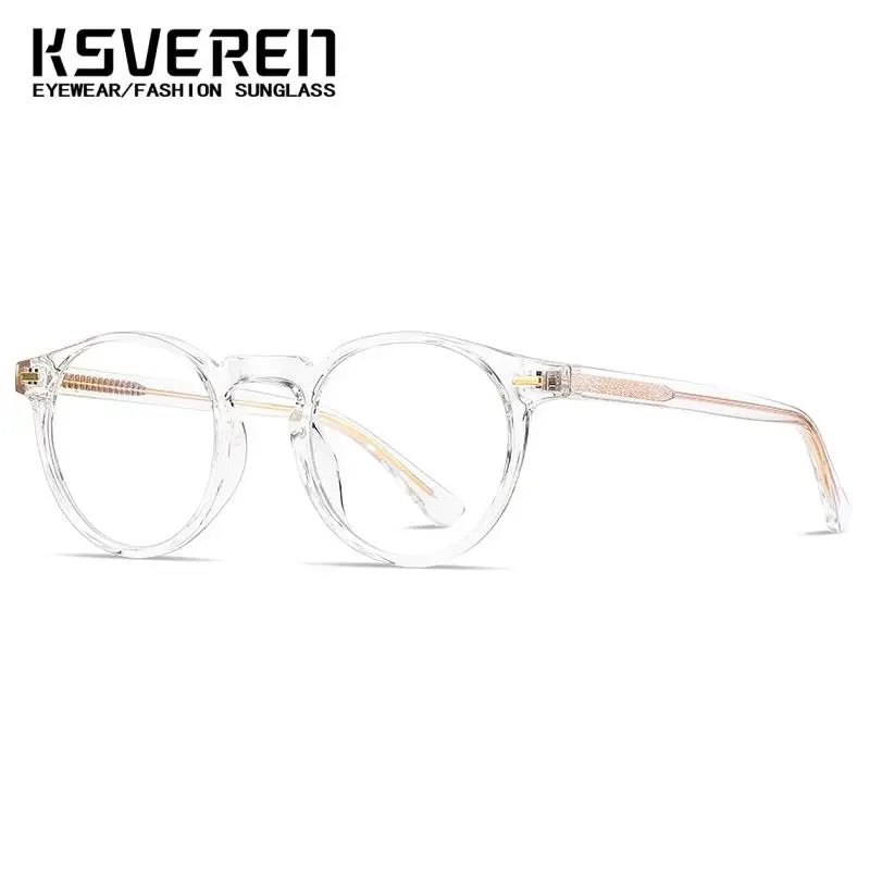 KSVEREN Blue Light Blocking Reading Glasses TR90 Frame Prescription Optical Eyeglasses Frame for Women Retro Computer Glasses