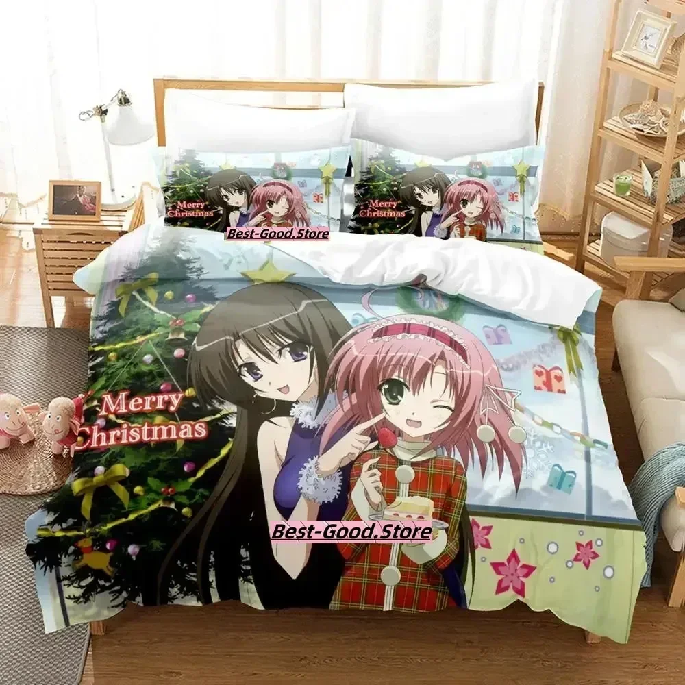 

New Seitokai No Ichizon Bedding Set Duvet Cover Sheet Printed Bed Set Pillowcase Bed Full Queen King Size Comforter Bedroom