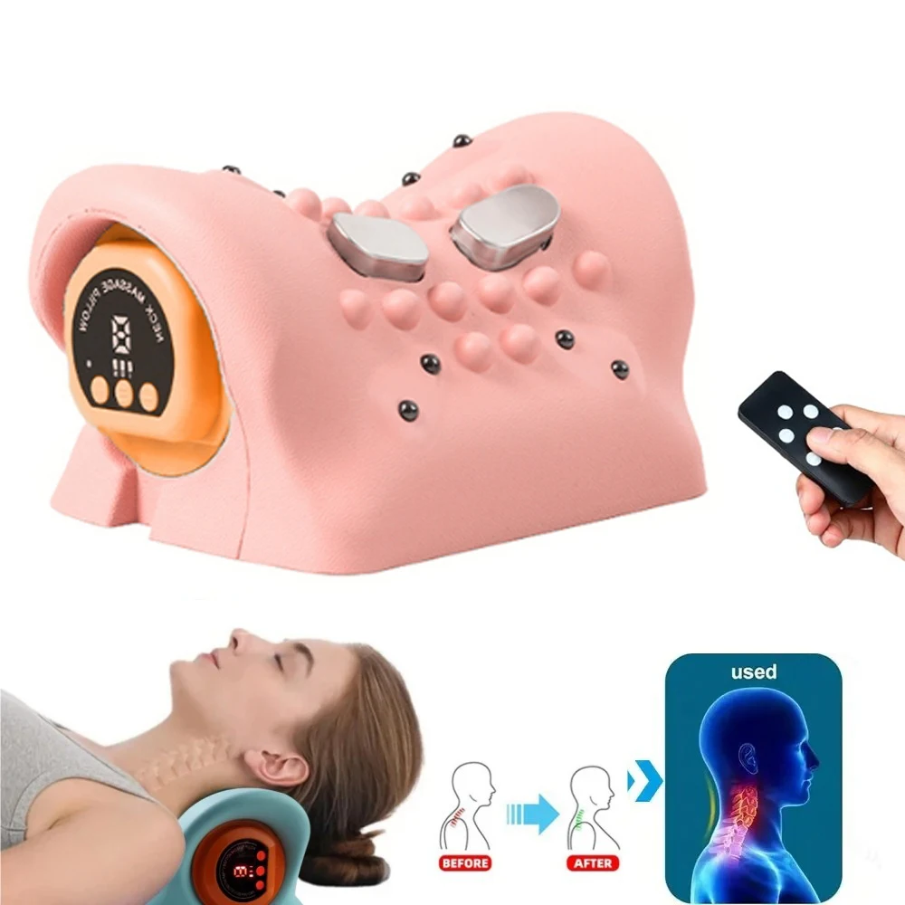 

Electric Neck Massager Heated Cervical Massager Spine Stretch Neck Shoulder Cervical Muscle Relaxation Wireless Home Massager