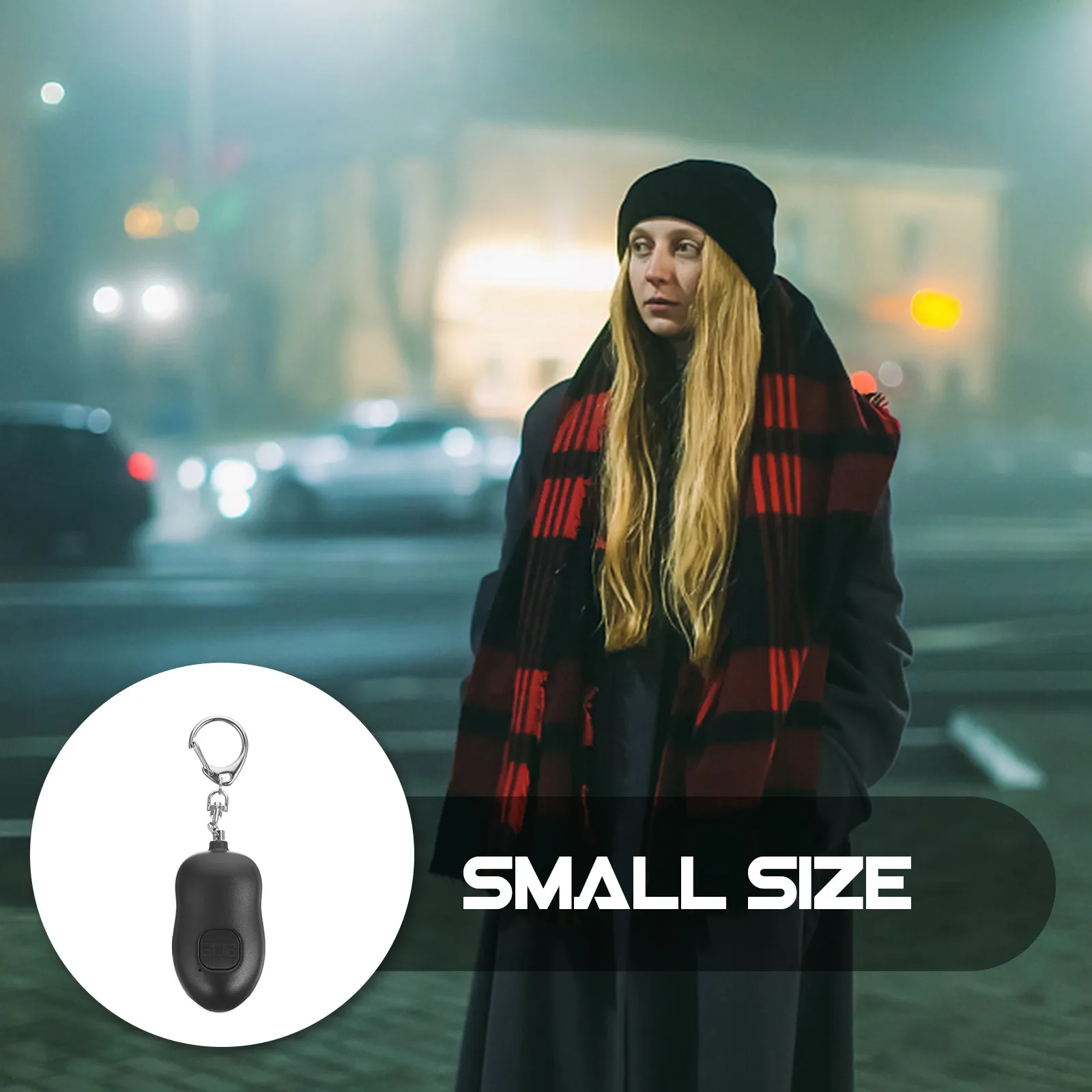 

Персональная сигнализация 130 дБ с LED-фонариком для женщин, детей, пожилых людей, бегунов, для самозащиты и обеспечения безопасности (1 шт.)