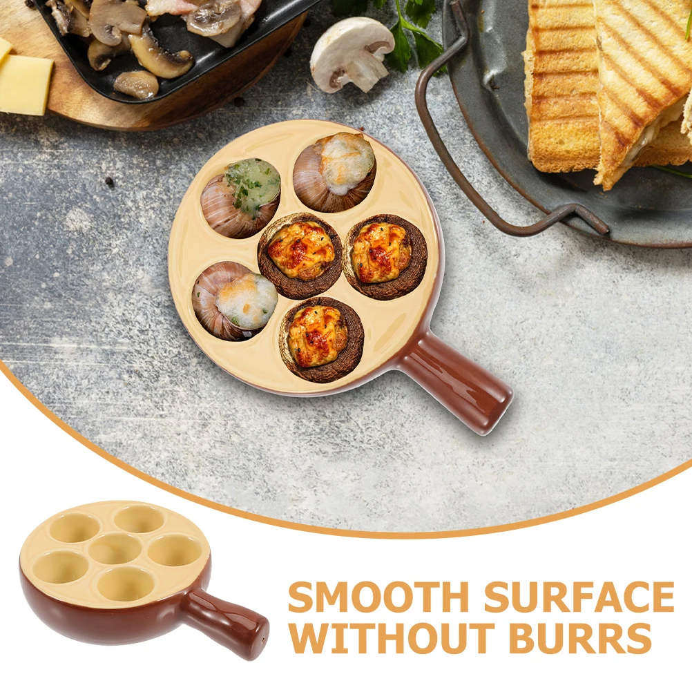 

2 шт. керамическая тарелка для ресниц, фарфоровая тарелка с 6 отверстиями, противень для выпечки, духовка, микроволновая печь, безопасная гладкая поверхность, удобная ручка