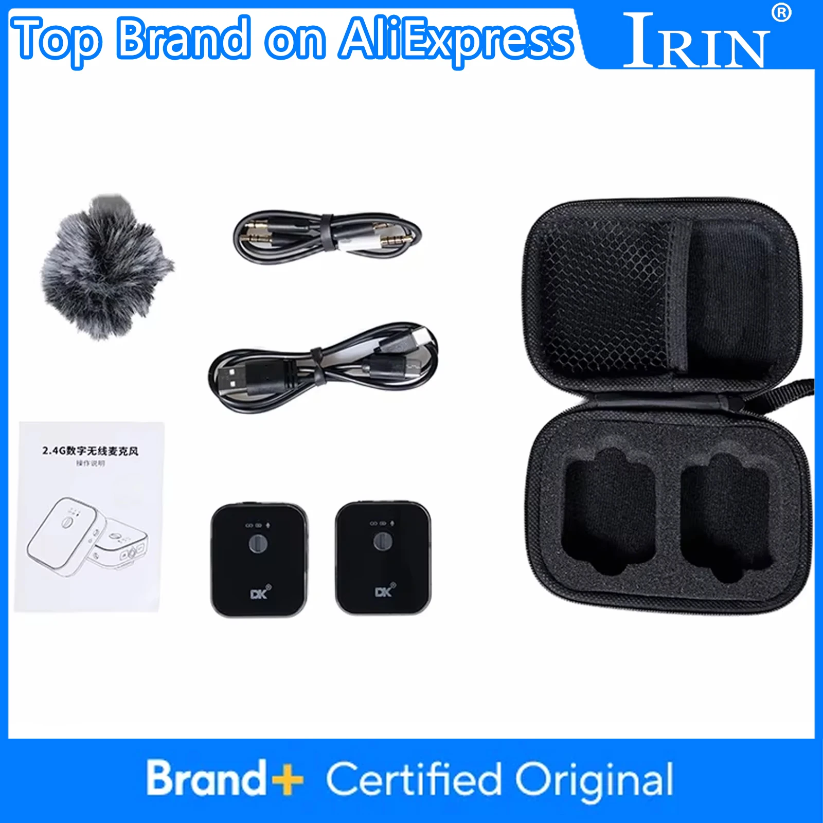 

DK MP-6 Lavalier Type Wireless Microphone Noise Reduction Anti-Interference Smart Microphone Video Interview YouTube Live TikTok