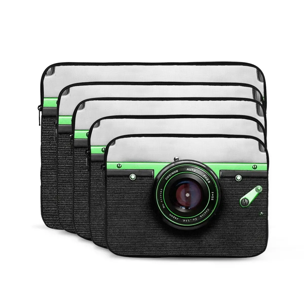 Retro Camera with Emerald Design for Funny Vintage Photographer Gift Computer Ipad Laptop Cover Case Laptop Sleeve Bag Pouch