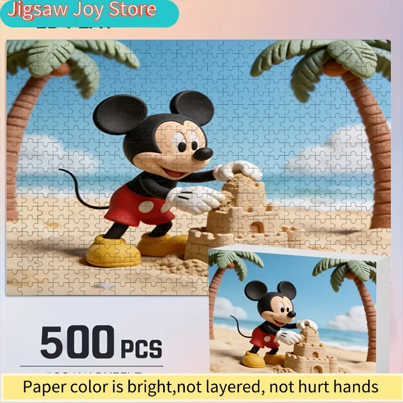 

2D-пазл с изображением Диснея: Стич и Микки Маус, для декора дома, головоломка для взрослых, семейная игра вечером