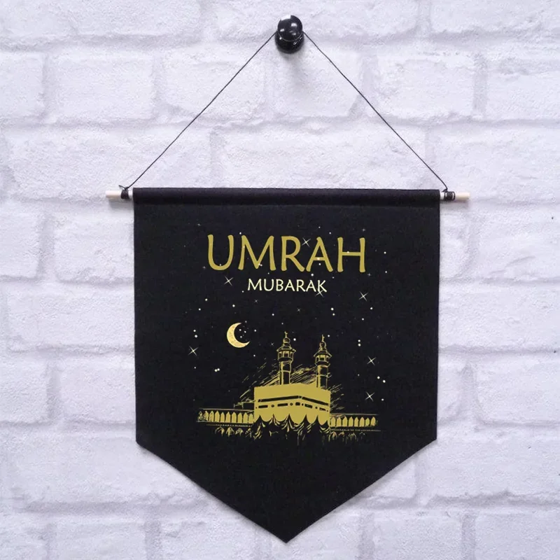 umrah mubarak banner Muslim Islamic Ramadan Kareem eid home door wall decoration hajj Congratulation keepsake celebration gift