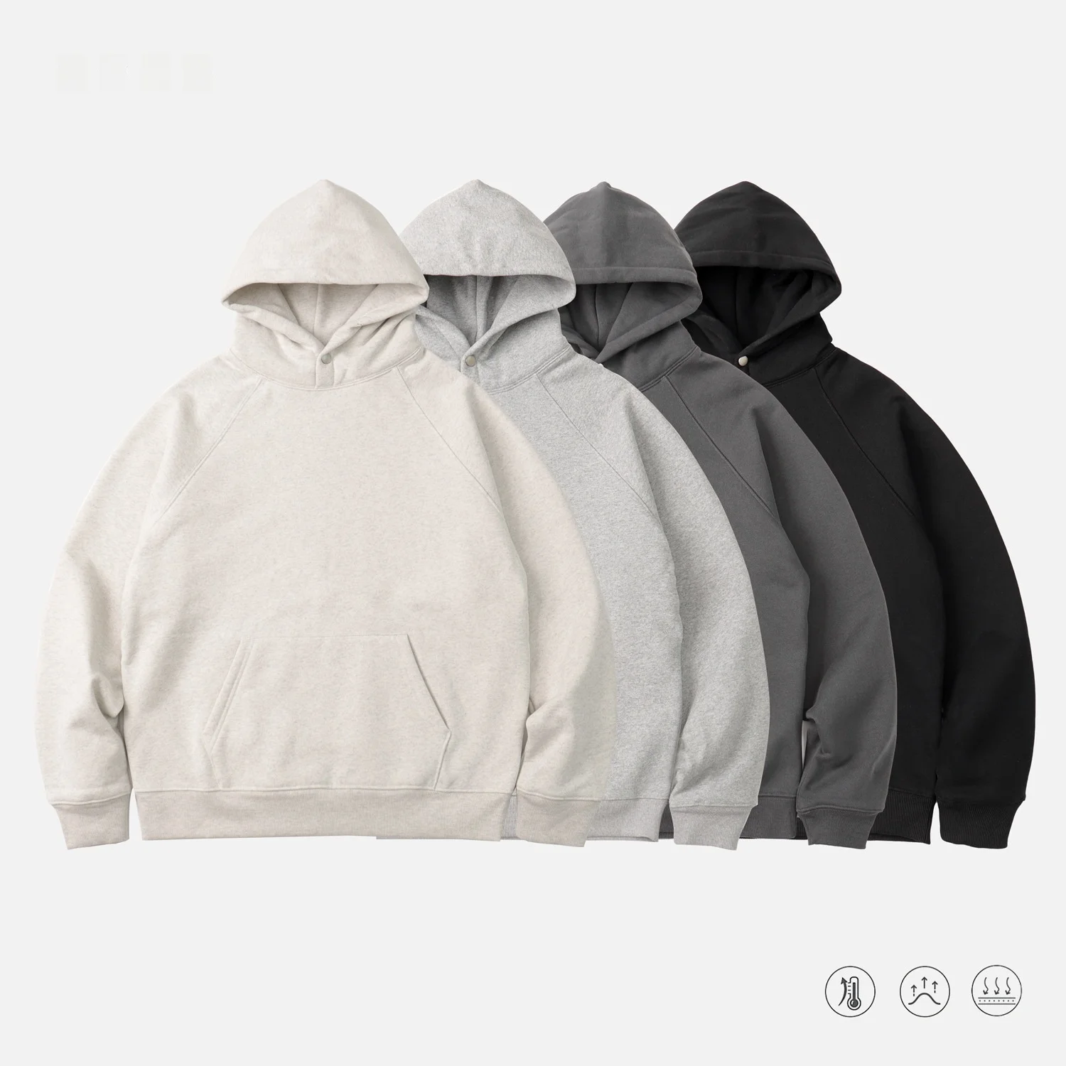 Men's Fce Lined Hooded Jaet Button up Sweatirt Loose Fit Casual Wear Cotton Material Youth Suitable Daily Use