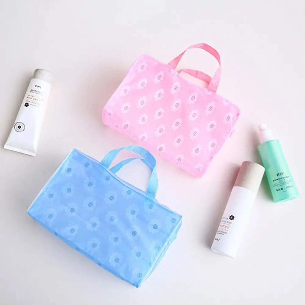Women Handbag Storage Bag Zipper PVC Floral Storage Bag Swimming Bags Bathing Storage Bag Make Up Bag Travel Cosmetic Bag