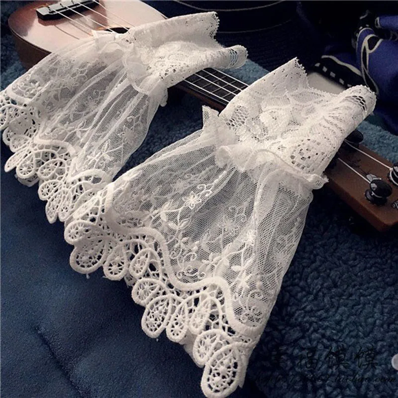 Faux poignets de manches pour femmes pour pull, manchette de mariage en dentelle, chauffe-poignet princesse, couverture de manchette décorative