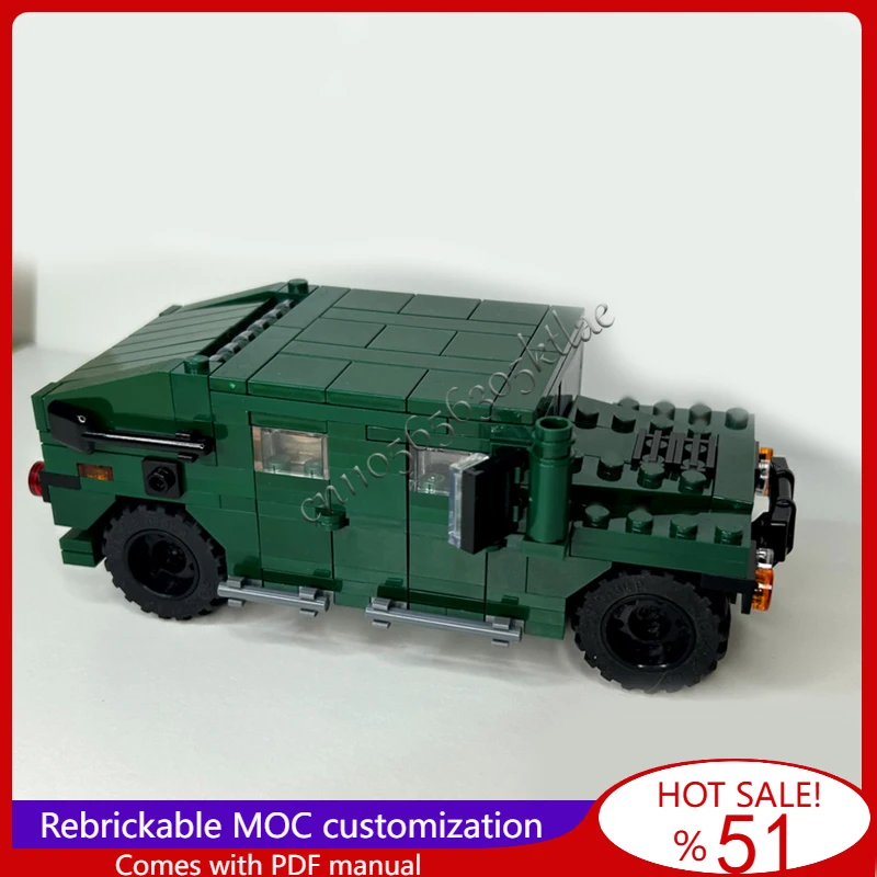 New 329 Parts MOC 1:35 Practical Four Wheel Drive Vehicle Model DIY Assembled Educational Creative Children Toys Christmas Gifts