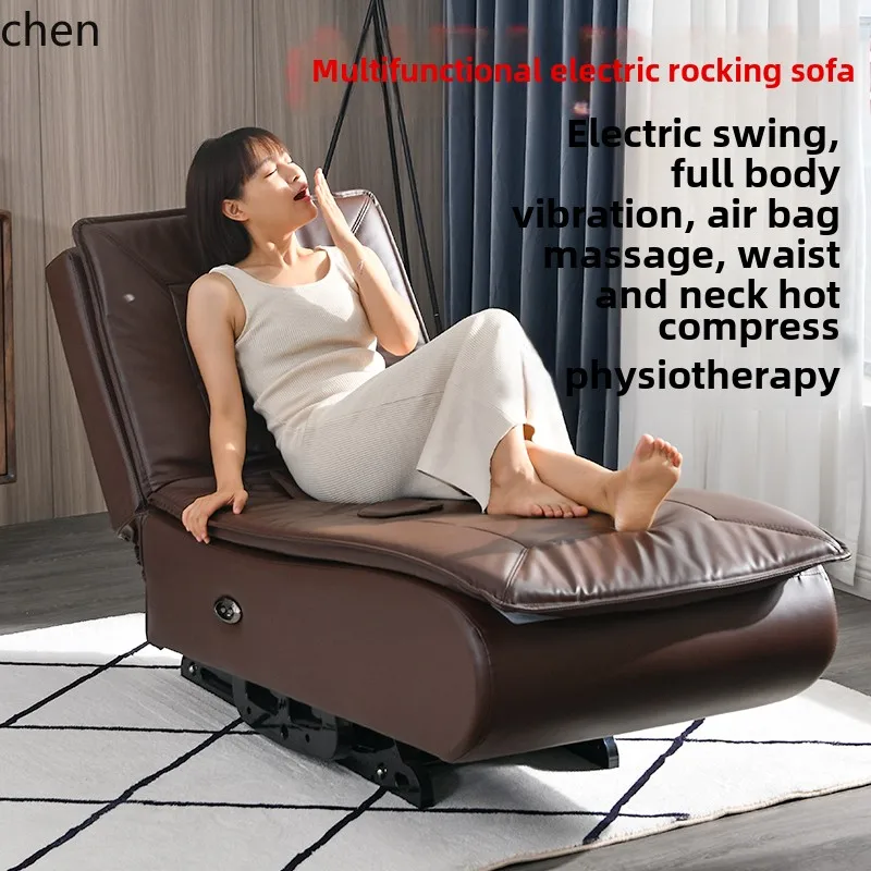 DSA rocking chair balcony home leisure rocking chair adult multi-functional chaise longue leather
