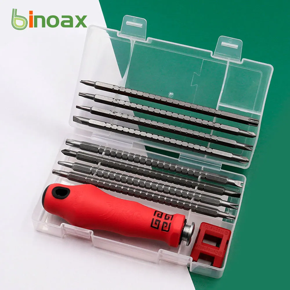 Binoax 18 w 1 zestaw wkrętaków magnetycznych podwójna głowica narzędzia elektryczne z rowkiem Phillips Torx trójkąt Herramientas