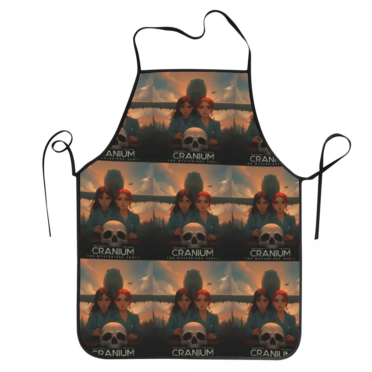 Cranium Freenbecky Poster Aprons Chef Cuisine Tablier Waterproof Bib Kitchen Cleaning Pinafore for Women Men Painting