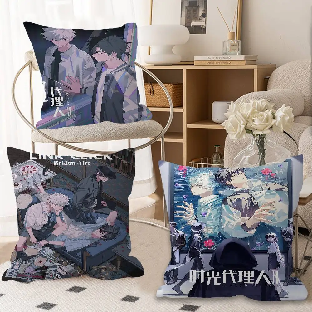 Link-Click 2023 New Anime Personalized picture text home decorative pillows Household Gifts 45x45cm