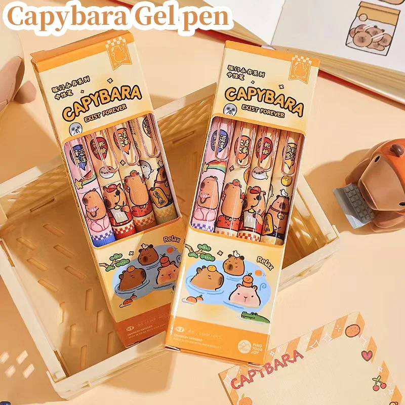 

Aesthetic stationery supplies office accessories items kawaii ballpoint pen Funny pens children capybara gel pens cute pens