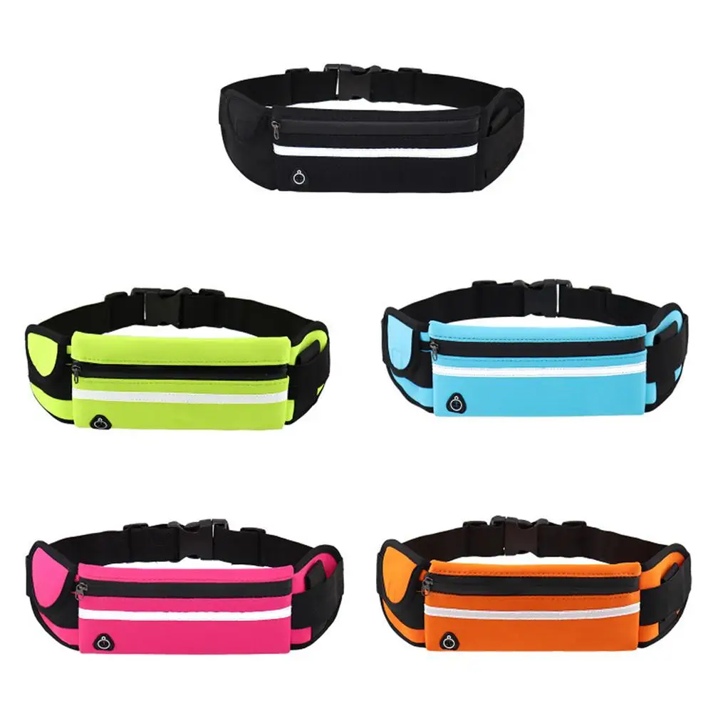 Running Zipper Pocket Waist Bag Sports Belt Wasit Pack Pockets For Men Women Hiking Mobile Phone Wasit Wallet