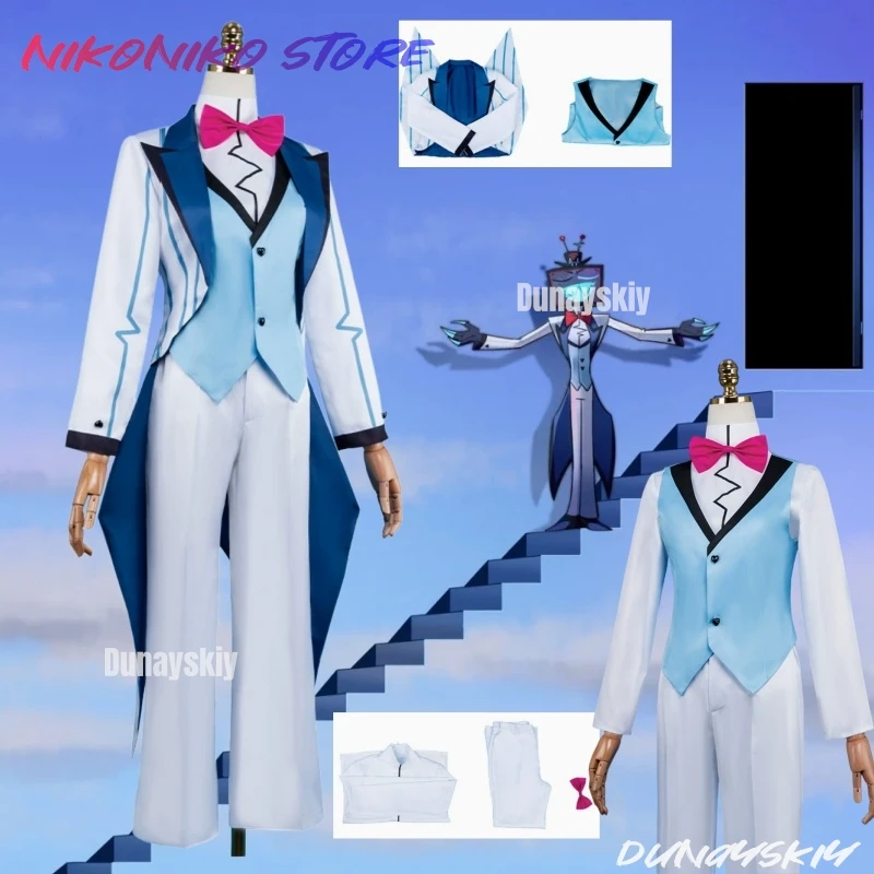

Cosplay Adult Vox Boss Roleplay Cosplay Vincent Uniform Costume Cartoon Shirt Vest Pants Carnival Suit Halloween Party Outfits