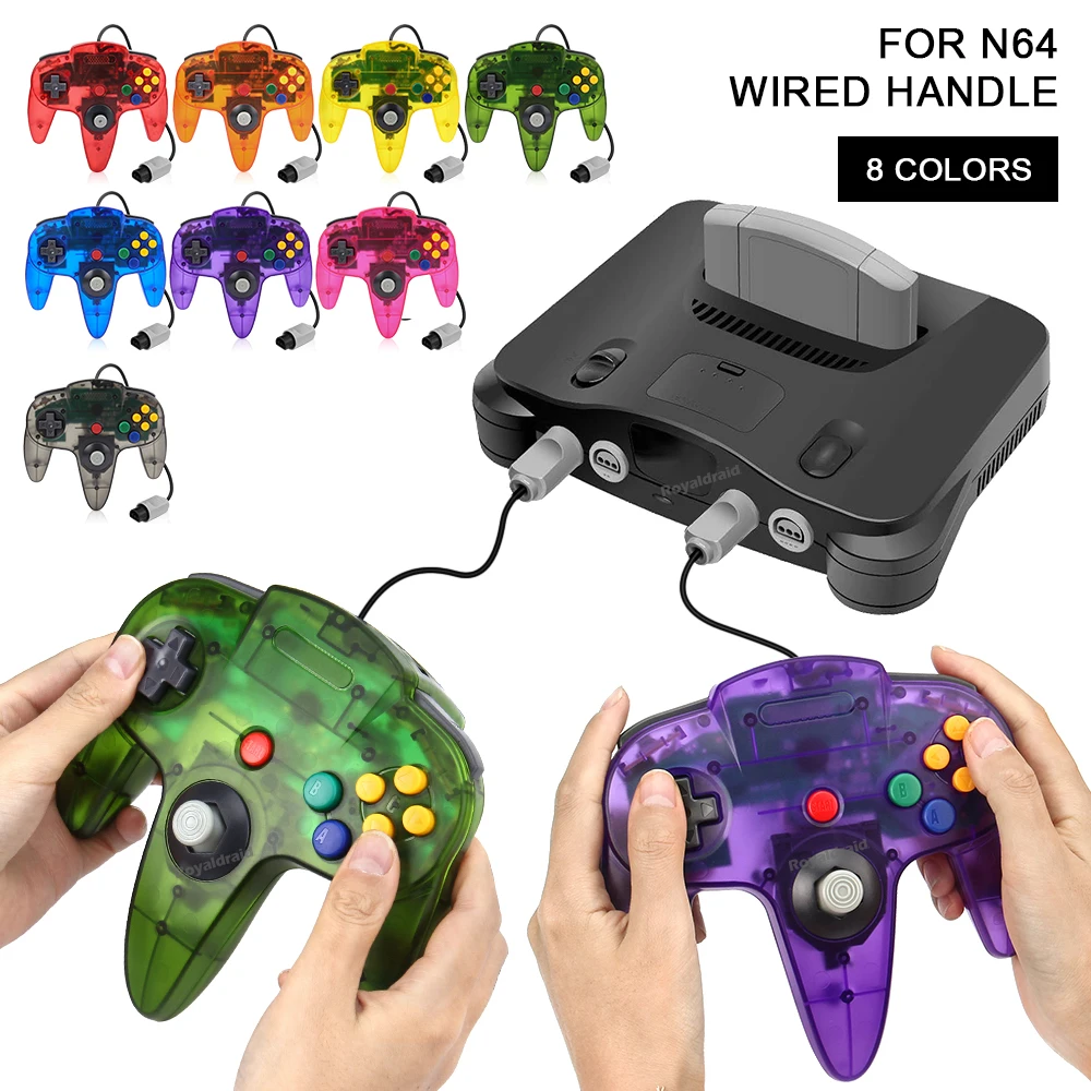 Wired Gamepad For N64 Console Controller Gamepad Joystick Transparent Remote Control for Nintend 64 Console Game Accessories