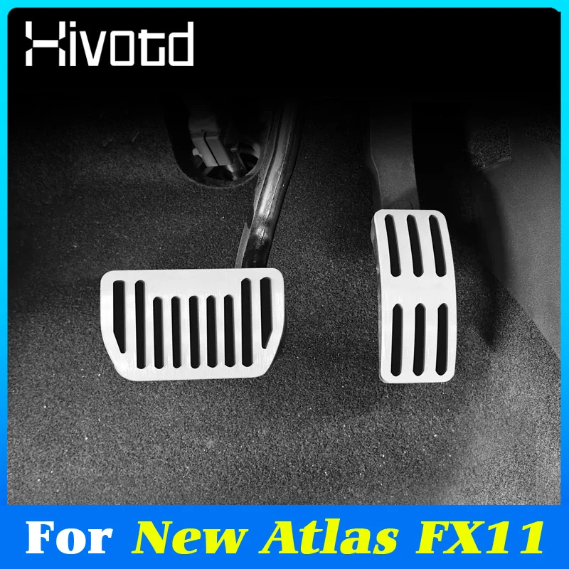 Aluminum Alloy Car Accelerator Pedal Non-Slip Foot Stickers For Geely New Atlas FX11 Boyue L Starray Interior Accesories 2024