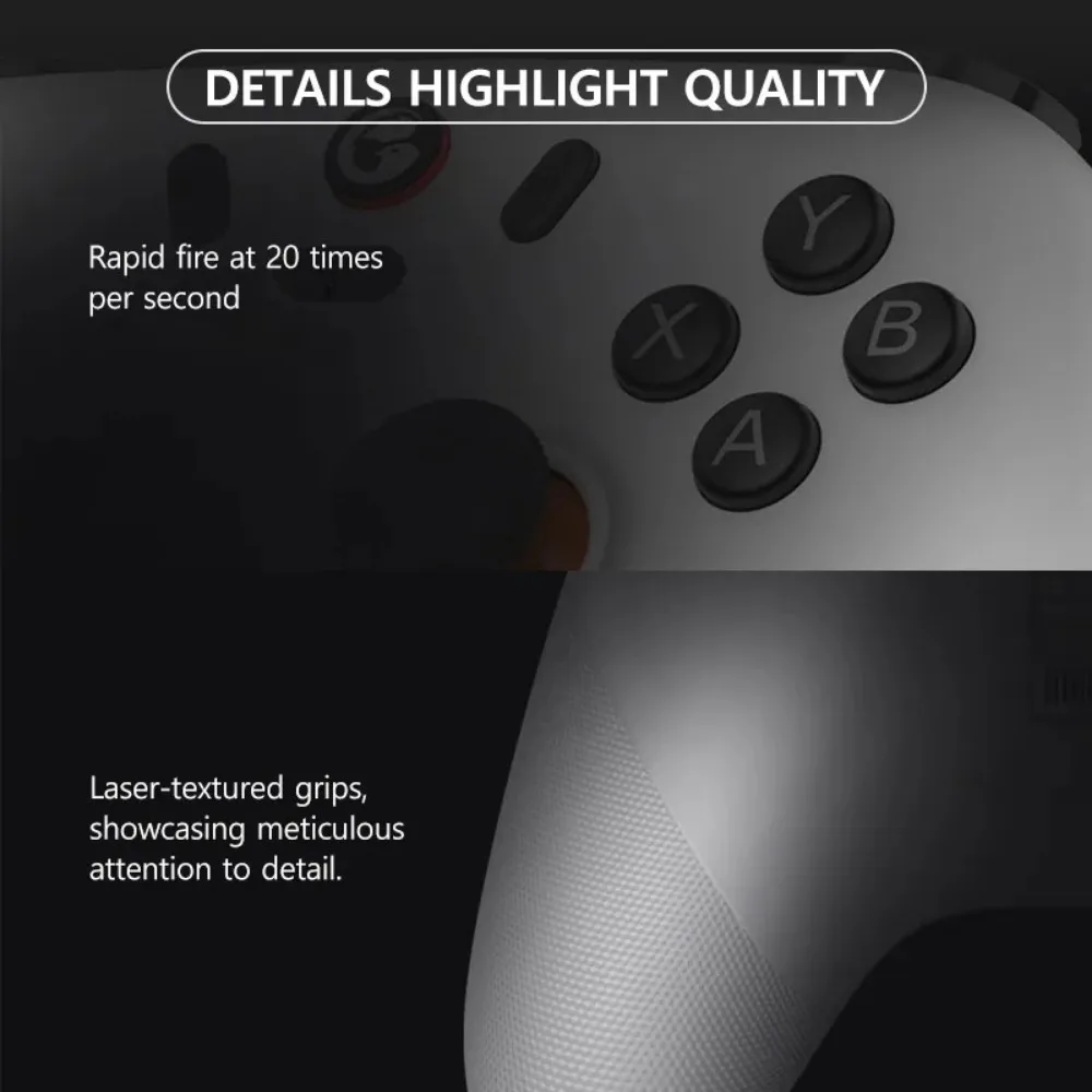 لوحة ألعاب متعددة الوظائف لـ Tesla Hall Joystick أذرع التحكم في ألعاب الفيديو Zero-Drift ABXY أزرار Xbox-Class الاهتزاز Rapid-Fire Gamepad #6