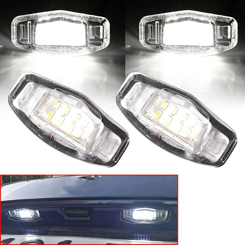 Luz LED blanca para matrícula de coche, accesorio de xenón para Acura MDX RDX Honda Accord Civic 34100S84A01 34100S0A013, 1 par