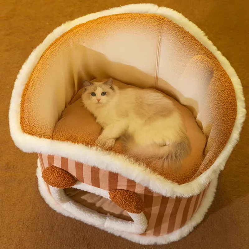 Warm Winter Cat Dog House Deep Sleep Pet Nest Fun Comfort Nest for Small Medium Cat Dogs Pet Supplies