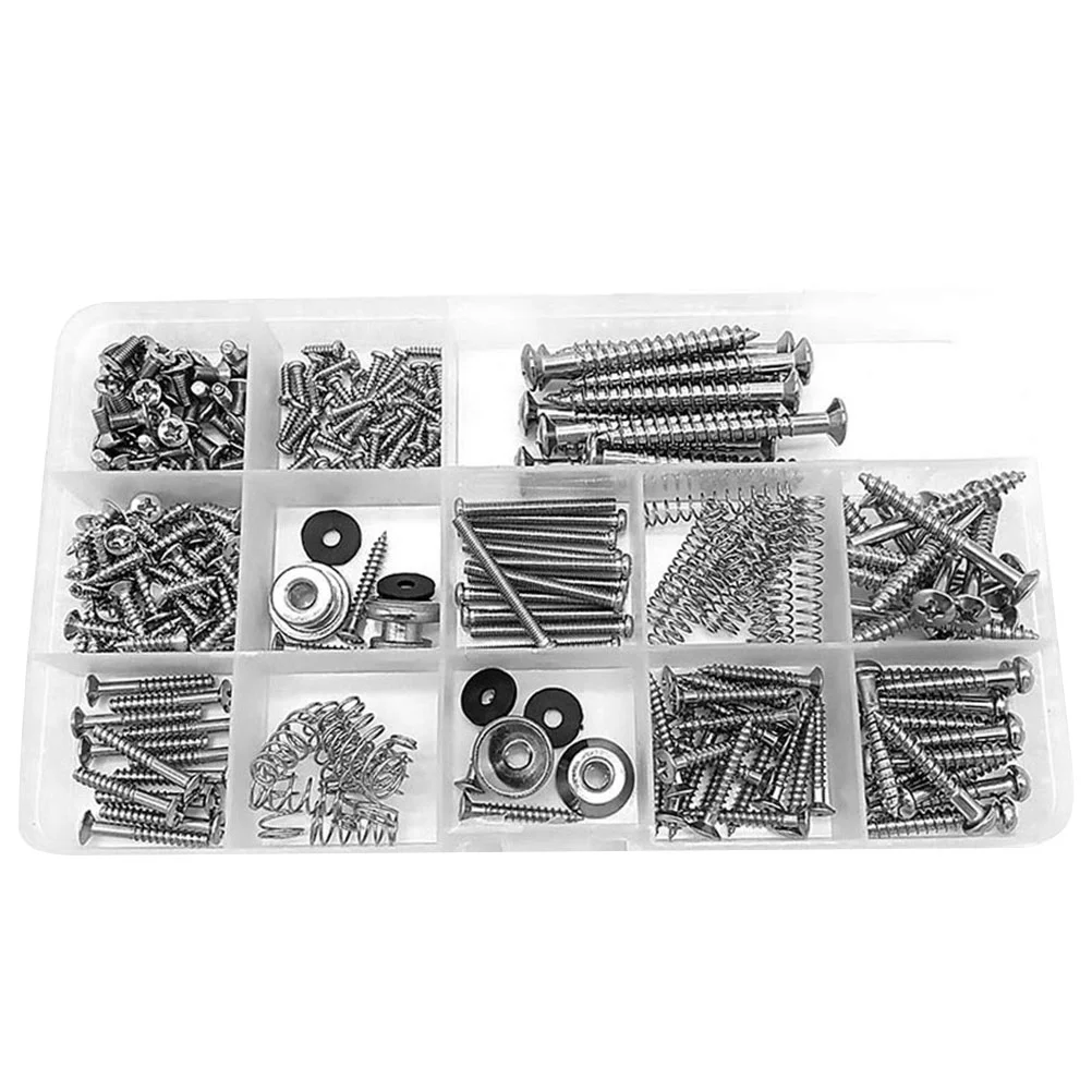 

Guitar Screw Set Mounting Tool Component Accessories Parts Silver Supplies for Bridge