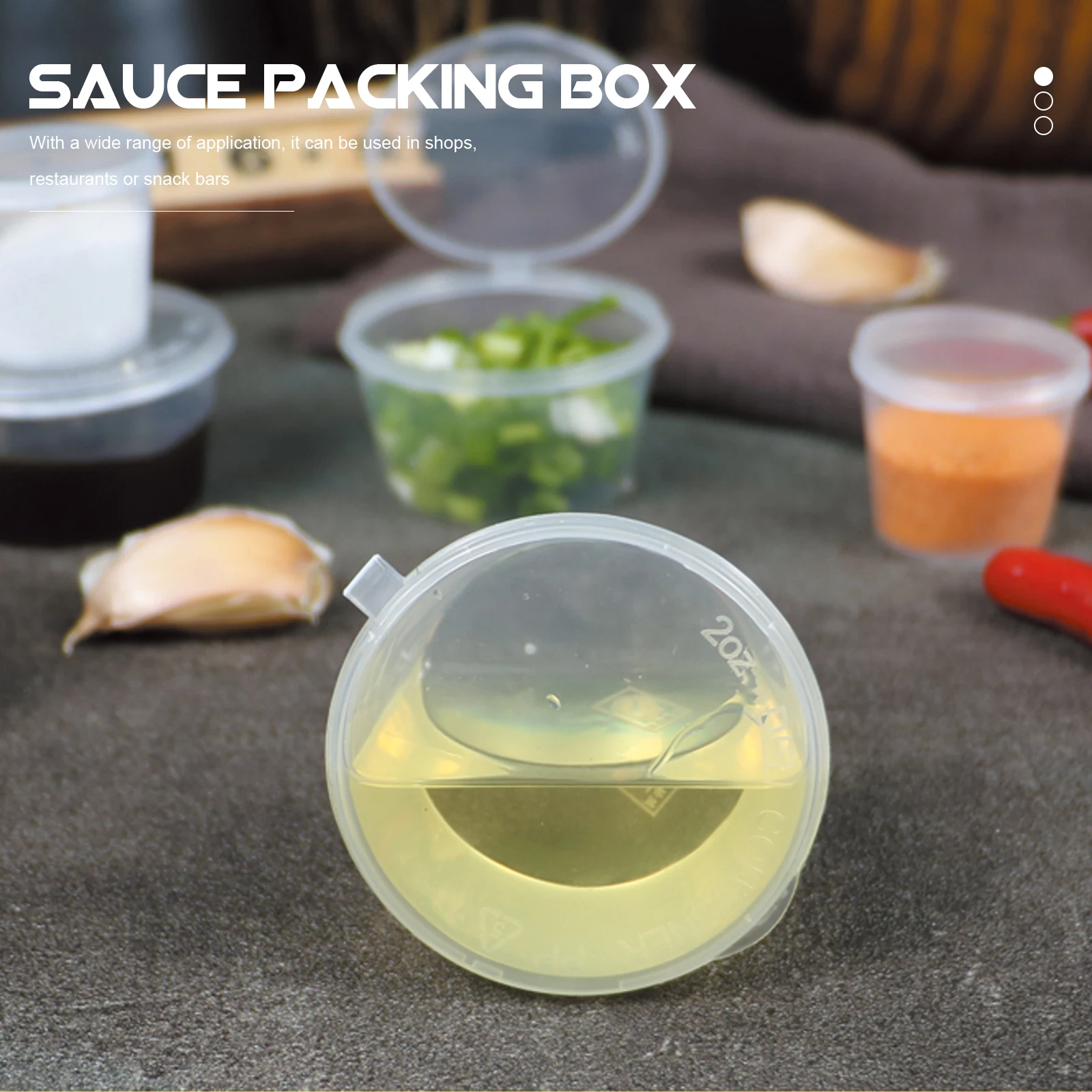 

100pcs Leak-Proof Sauce Boxes Disposable Condiment Containers For Takeaway Bento Sushi Burgers Dipping Sauces Lidded Seasoning