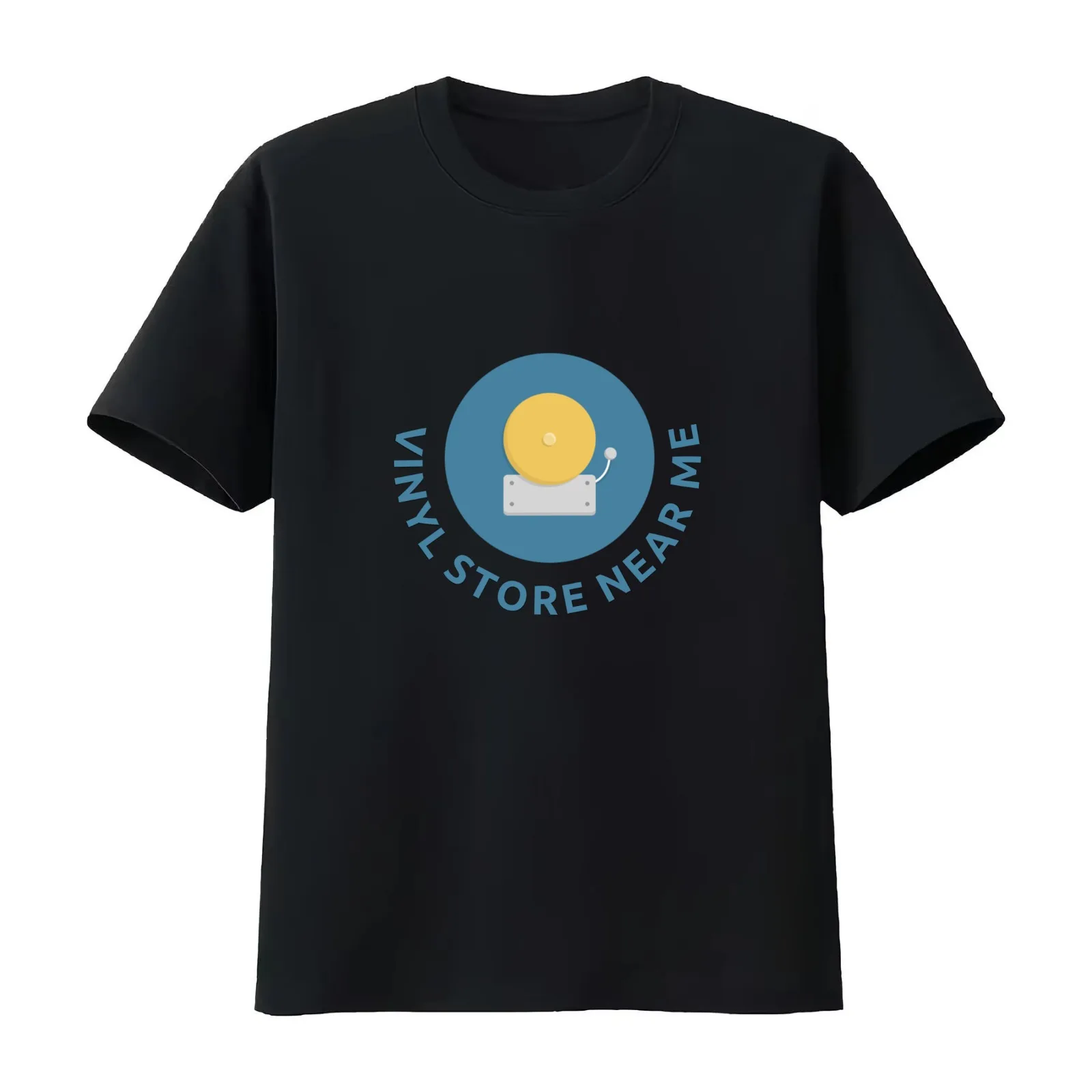 Vinyl store near me Tshirt T-Shirt Summer Casual Cotton Tee Unisex Men Women