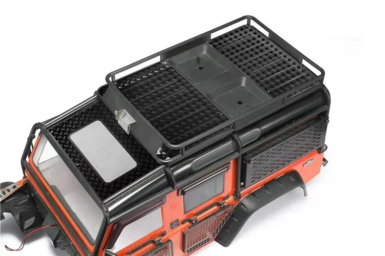 Simulação Car Roof Bagagem Rack, Metal Non-Slip Placa Decorativa para 1/10 Traxxas TRX4 T4 D110