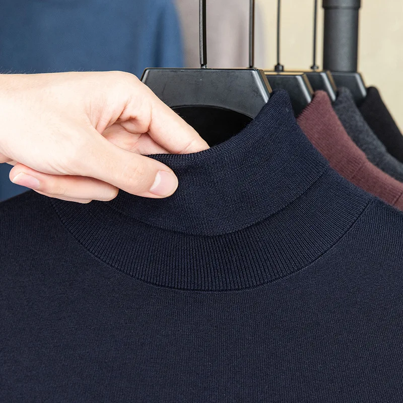 2026 neue Mode Herren Stricken Kaschmir Pullover High Neck Winter Pullover Männer Kleidung