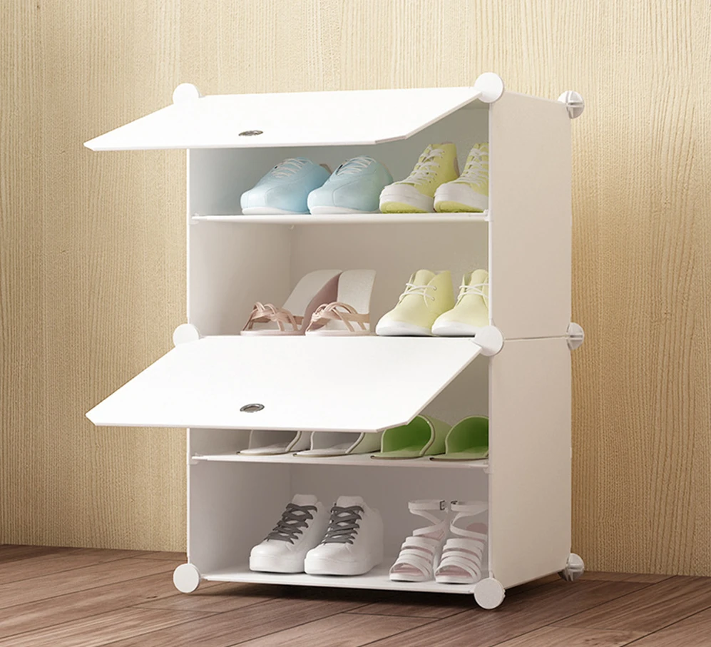 Simplicity Shoe Cabinets Express Setup Storage Furniture Environmentally Friendly Materials Strong Bending Resistance