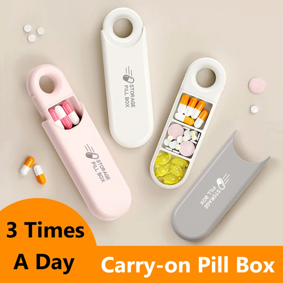 Daily Drug Organizer Portable Neat And Tidy Pill Management Travel Pill Dispenser Medicine Box Durable Sturdy Pocket Pill Box