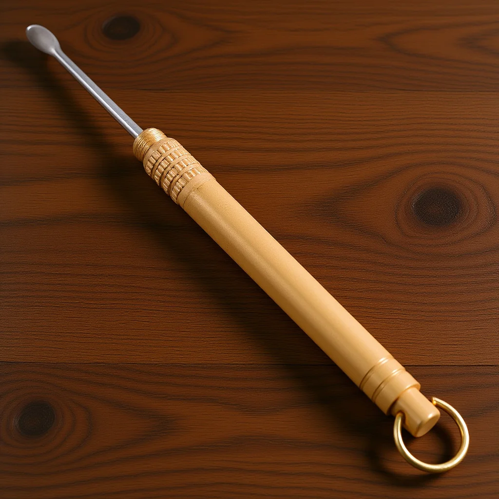 

Инструмент для удаления ушной серы из нержавеющей стали, портативная ушная ложка, прочная многоразовая, экологически чистая, вращающаяся текстура, дизайн