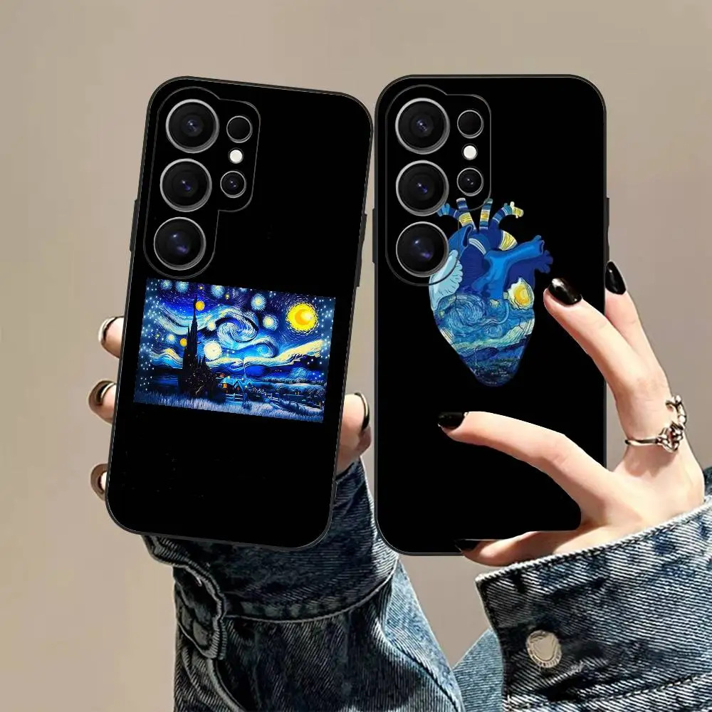 

Van Gogh Oil Painting Phone Case For Samsung S 24 fe 25 Ultra plus 20 lite 21 30 22 23 24 22 Ultra 5G Fundas