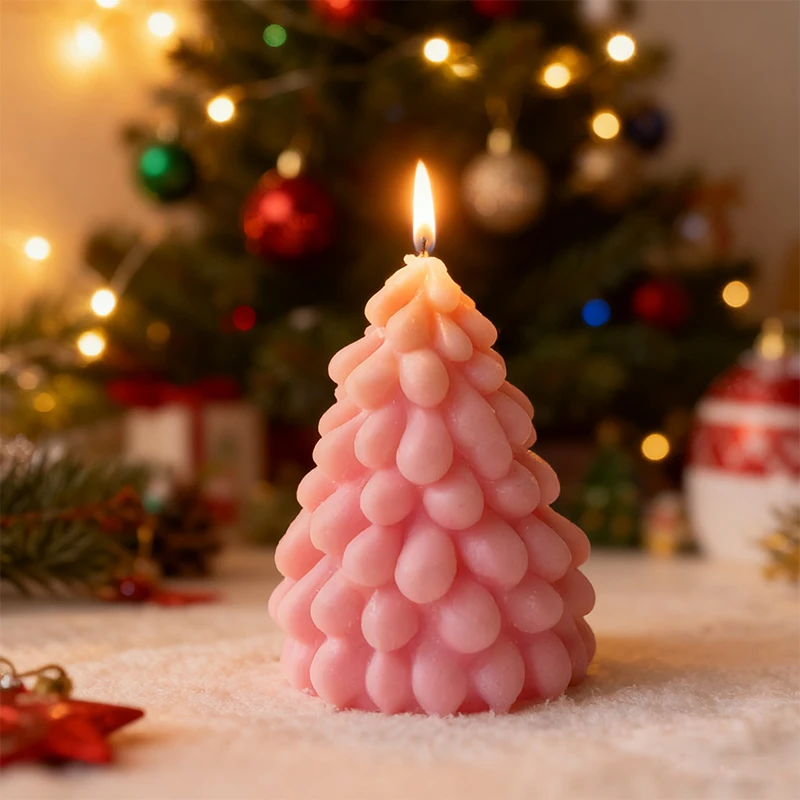 

Christmas Tree Silicone Mold DIY 3D Pine Tree Aromatherapy Candle Plaster Craft Mould for Holiday Home Decor Art Project Gift