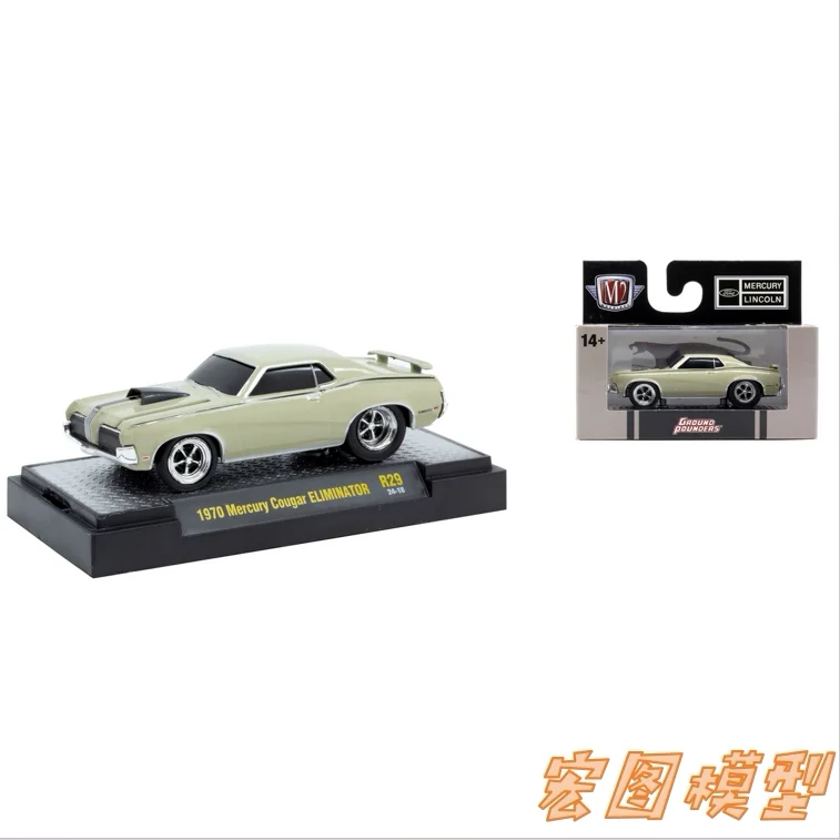 

M2 Machines 1:64 1970 Mercury Cougar ELIMINATOR, литая под давлением модель автомобиля из сплава, детские игрушки и подарки