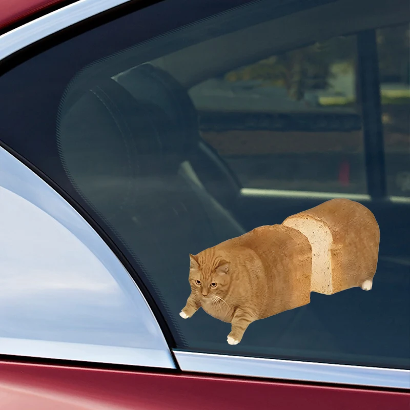 

Cat Bread Loaf Funny Sticker Waterproof Vinyl Decal For Car Bumper, Window, Laptop, Truck, Van, Water Bottle, Books, Etc