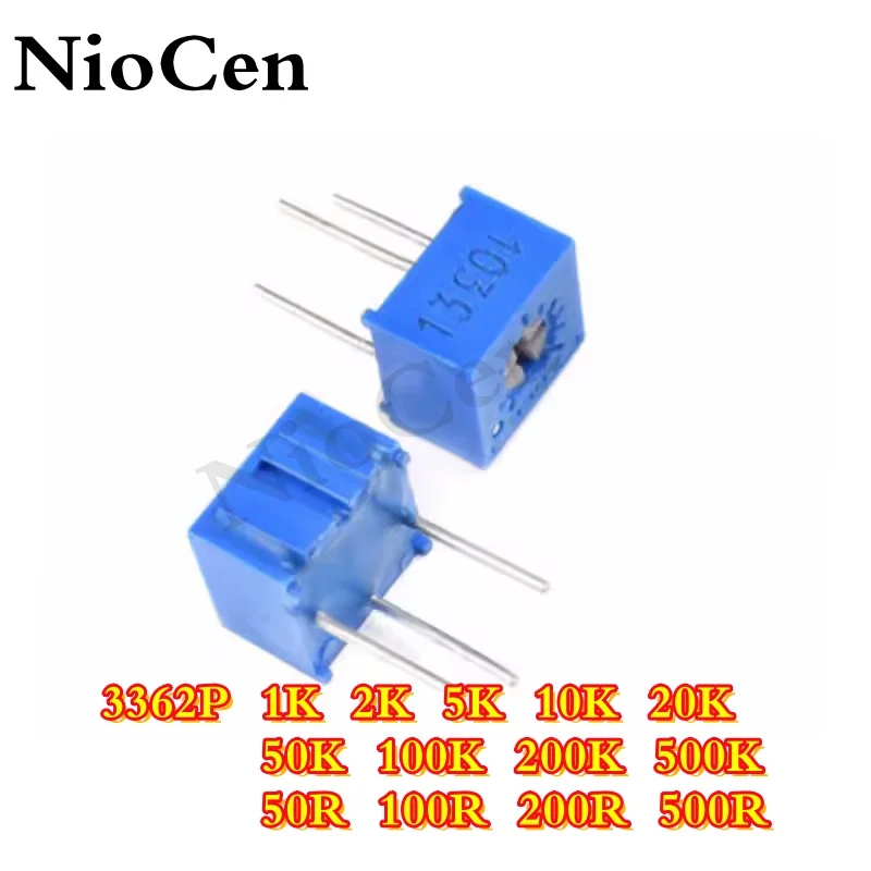 

（10pcs） 3296 3296W Trimpot Trimmer Potentiometer 50 100 200 500 ohm 1K 2K 5K 10K 20K 50K 100K 200K 500K 1M ohm 103